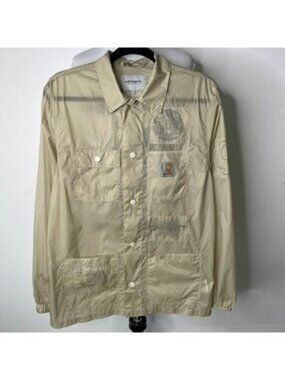 Carhartt WIP x Brain Dead Translucent Nylon Chore Coat Beige Size S